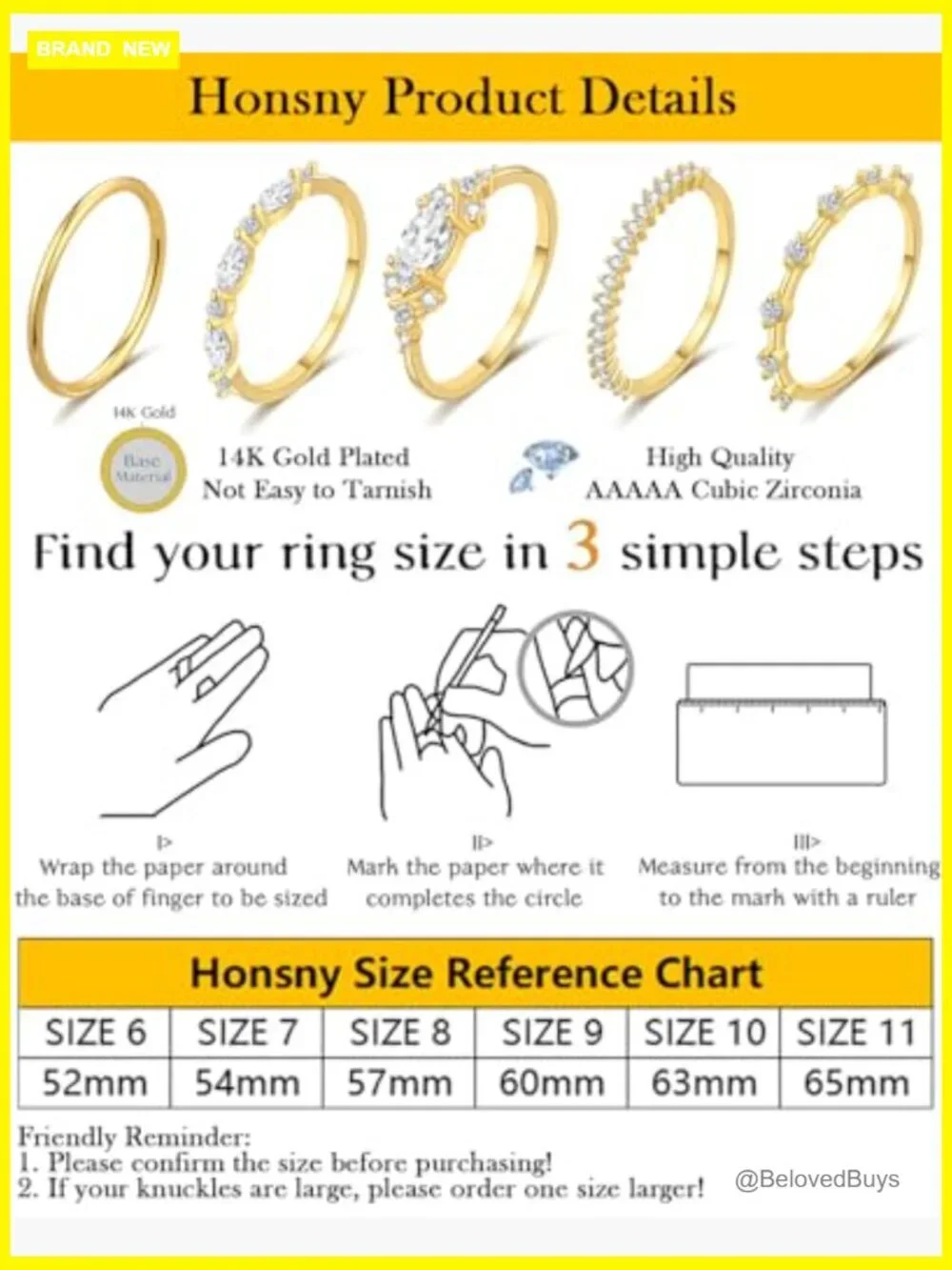 Stackable Dainty 18K Gold Plated Cubic Zirconia Thin Eternity Engagement Ring